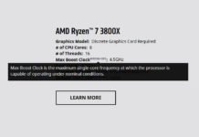 AMD actualiza las páginas de productos de Ryzen para elaborar “Max Boost Clocks”