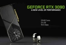 Rendimiento de Ampere RTX 3090, ganancia de rendimiento 100% RTX sobre Turing