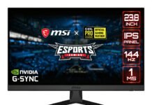 MSI anuncia el monitor eSports Optix G242: 24 “1080p, IPS, 144 Hz, VRR, 250 nits